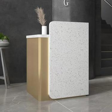 Imagem de Mesa de recepção, mesa de recepção moderna, balcão frontal para caixa de compras, gaveta com trava para balcão de recepção, para pequenos bares, salão de beleza, loja de roupas, empresas (Cor