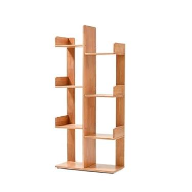 Imagem de Armário de arquivo de madeira maciça, moderno, minimalista, criativo, prateleira de armazenamento do chão ao teto, estante estreita para estudantes, sala de estar, quarto, prateleira de parede