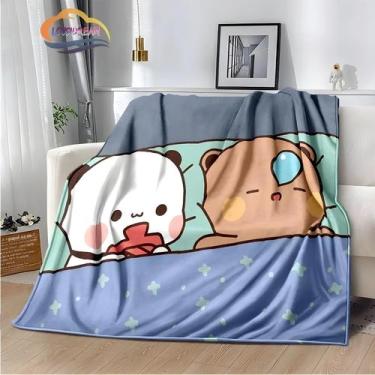 Imagem de Cobertor De Flanela Quente Para Crianças Com Estampa De Urso Em Desenh