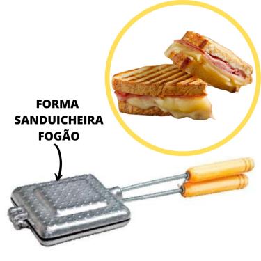 Imagem de Sanduicheira Torradeira Para Fogão Fogareiro Misto Chapa