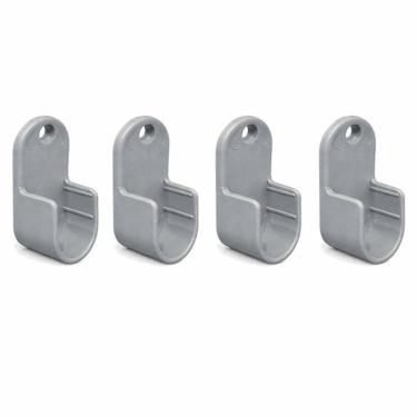 Imagem de 4 Suporte Cabideiro Tubo Oblongo Oval Armário Guarda Roupa Cromo