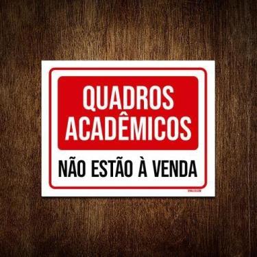 Imagem de Kit 3 Placa Quadros Acadêmicos Não Estão Venda - Sinalizo