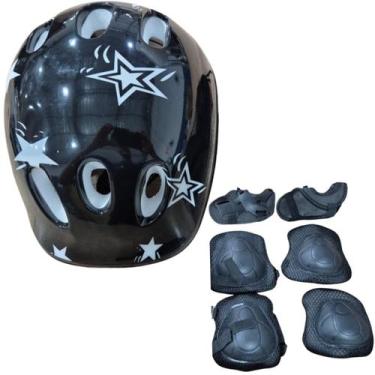 Imagem de Kit De Proteção Infantil P/ Skate Bike Patins Monster Modelo Cor:Preto