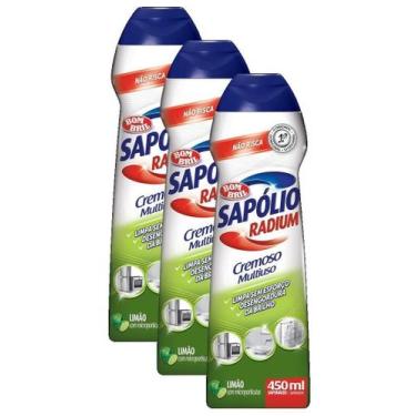 Imagem de Kit 3 Sapolio Radium Cremoso Limao Bombril 450Ml
