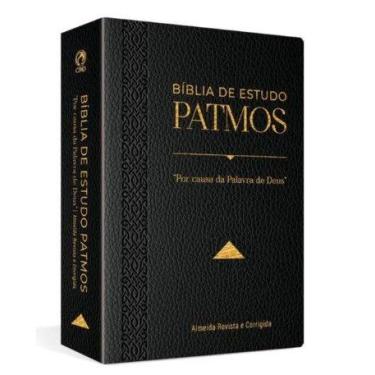 Imagem de Bíblia De Estudo Patmos Grande Luxo Preta - CPAD