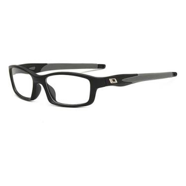 Imagem de Armação Óculos Grau Masculino Retangular Esportivo - VINKIN, Cinza