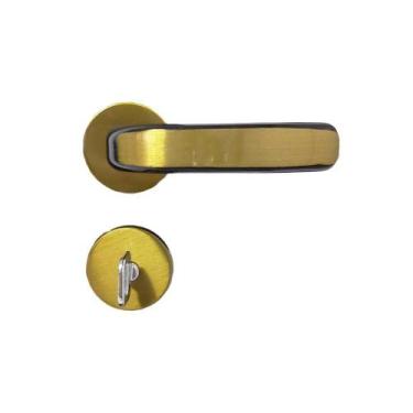 Imagem de Fechadura Stilo Roseta Bronze Latonado para Porta Banheiro - Mgm, Tama