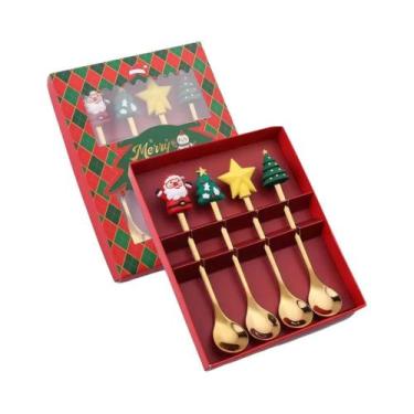 Imagem de Conjunto De Talheres De Natal Em Caixa De Presente 2, 4 Ou 6 Peças: Co