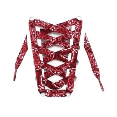 Imagem de Cadarços Planos Dourados Para Tênis Esportivos, Casuais, Basquete E Tê