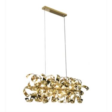 Imagem de Pendente Dcd06207 com 18 Soquetes para Lâmpada G9, Estrutura em Inox e Cristal Transpar...