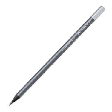 Imagem de Lápis Grafite Faber-Castell Ecolápis Supersoft n.2 Glam com Escrita Confortável para Uso Escolar e Artístico Prata