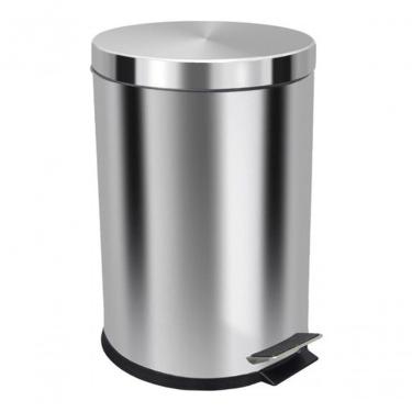 Imagem de Lixeira com Pedal 20L Aço Inox Abertura por Pedal Cesto Interno Removível Inox