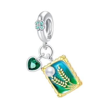 Imagem de Pingentes De Trevo De Quatro Folhas Verde, Abacate E Cacto Em Prata 92