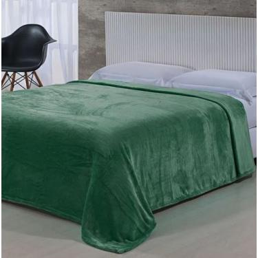Imagem de Cobertor Solteiro Toque de Seda Microfibra Niazitex, Verde Malta