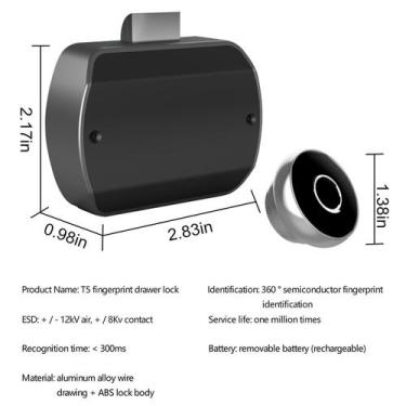 Imagem de Fechadura do armário de impressão digital, Smart Biometric Cabinet Loc