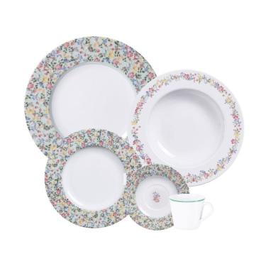 Imagem de Aparelho de Jantar Tramontina Dalina em Porcelana Decorada 30 Peças