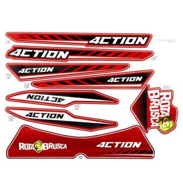 Imagem de Kit Gráfico Adesivos Take Carenagem Plástico Biker 4ction Honda CRF 23