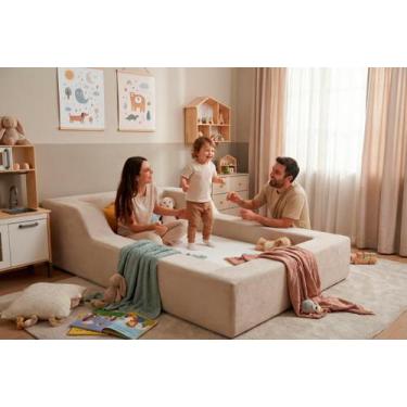 Imagem de Cama Montessoriana baixa Solteiro de Espuma 1,18 X 2,18 Com Colchão In