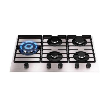 Imagem de Cooktop Mueller 5 Bocas Alumínio Tripla Chama Com Grade Dupla Bivolt M