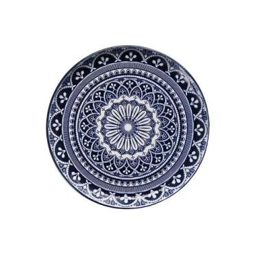 Imagem de Prato Sobremesa Oxford Flat Malaga 20 cm em Cerâmica Decorada