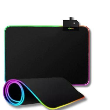 Imagem de Mouse PAD Gamer Antiderrapante performance com LED na borda 7 Cores - 