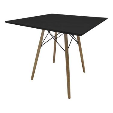 Imagem de Mesa Jantar 70cm Quadrada Base Eiffel Charles Eames Escrivaninha Sala 