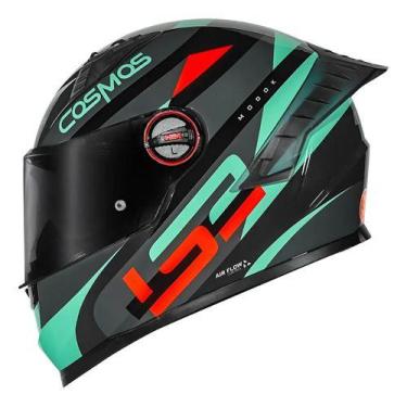 Imagem de Capacete Ls2 Ff358 Pro Com Spoiler Modok Verde Laranja Desenho:Sólido/