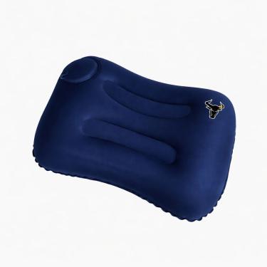 Imagem de Travesseiro Almofada de Viagem Inflável Portátil Ergonômico Azul Petróleo para Pescoço...