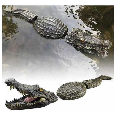 Imagem de Cabeça Crocodilo Flutuante Jacaré Jardim Lago Decoração - GENÉRICA