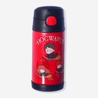 Imagem de Garrafa infantil click com canudo hogwarts  harry potter - ZC