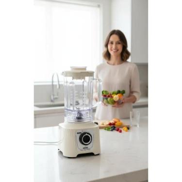 Imagem de Liquidificador Potente 1400W 6 Lâminas 3.1L Marfim - Arno, 1400W 6, Ar