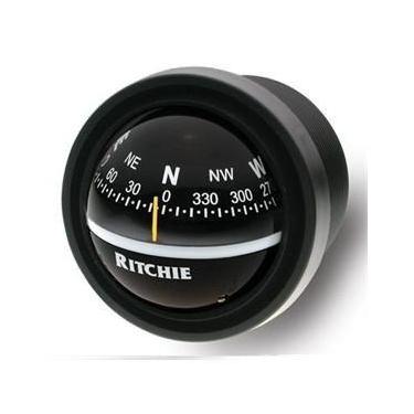 Imagem de Bussola Maritima de Antepara Ritchie Explorer cor Preta com Luz Noturn