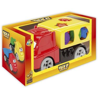 Imagem de Brinquedo Educativo Deko Formas II Super Carrinho com 12 Blocos de Encaixe GGB Plast