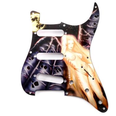 Imagem de Escudo para Guitarra Am Strat SSS 090-GG Galaxy Girl Acrílico 2,3mm 8 Furos Spirit