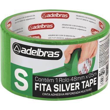 Imagem de Fita de Alta Resistência Silver Tape Verde 48mm X 5m com Aderência Forte Adelbras