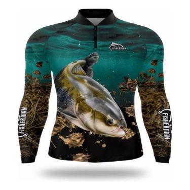 Imagem de Camisa Para Pescaria Proteção Solar Uv50 Tambaqui Fisherman, G, Tambaq