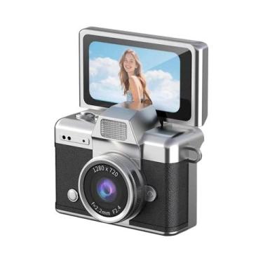 Imagem de Mini Câmera Digital Retrô De Bolso Com Tela Flip HD De 1,47 Polegadas 