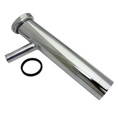 Imagem de LASCO Tampa traseira de ramo de conexão direta para lava-louças 03-2843 344485 com saída de 5/8", 1-1/2" O.D x 8", latão cromado, 6 peças