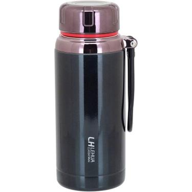 Imagem de LEHUA GARRAFA TÉRMICA 22x8x8cm 600ml INOX AZUL PAREDE DUPLA