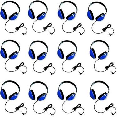 Imagem de Califone 2800-BL fones de ouvido estéreo para crianças (azul) (12 itens)