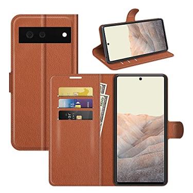 Imagem de YUNCHAO Caixa de telefone Para o Google Pixel 6 Litchi Texture Horizontal Flip Protective Case com titular e slots de cartão e carteira capa para celular