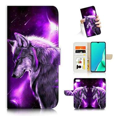 Imagem de para iPhone 8 Plus, para iPhone 7 Plus, iPhone 6 Plus, iPhone 6s Plus, capa de telefone carteira projetada com flip, A24260 Cool Wolf