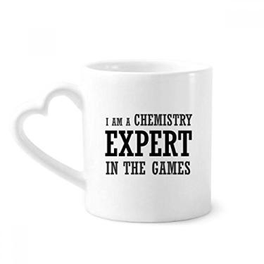 Imagem de Chemistry Expert Games Caneca de café cerâmica copo de coração de vidro