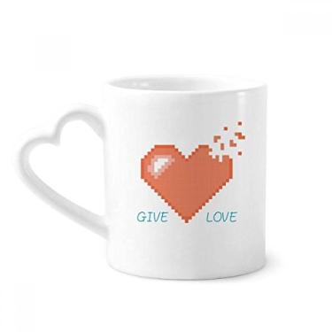 Imagem de Caneca de café de cerâmica com coração de vidro e coração Desappear Heart Give Love