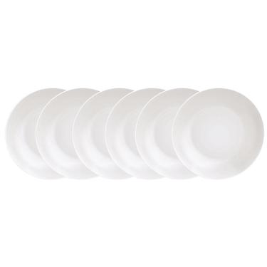Imagem de Conjunto com 6 Pratos Fundos Tramontina Leonora em Porcelana 21 cm - Branco