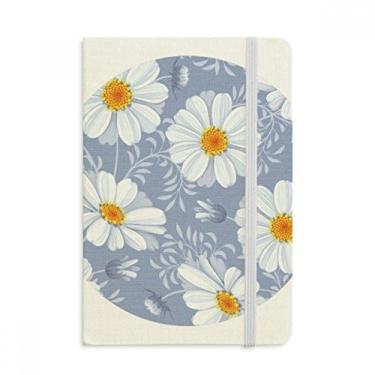 Imagem de Caderno de plantas de flores Calliopsis branco oficial de tecido capa dura diário clássico