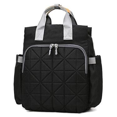 Imagem de Mochila multifuncional para troca de fraldas, impermeável multifuncional de grande capacidade para fraldas Bolsa de viagem para bebês Mochila para mamãe, moda durável, 30 * 16 * 36 cm de alta capacidade