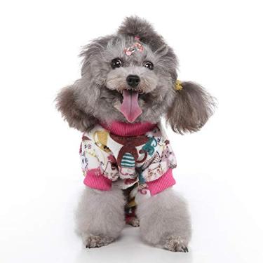 Imagem de UponPak Roupas de cachorro para animais de estimação, suéter de malha macio, espessante, quente, para cachorros, outono e inverno, suéter para cães