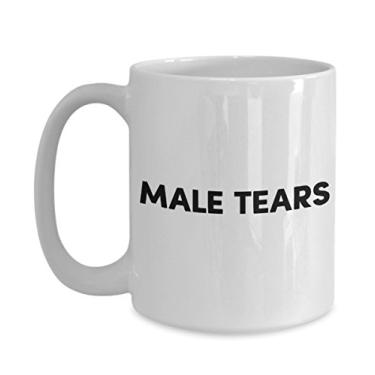 Imagem de Caneca de lágrimas masculinas – Caneca de café de cacau quente divertido – ideia de de Natal