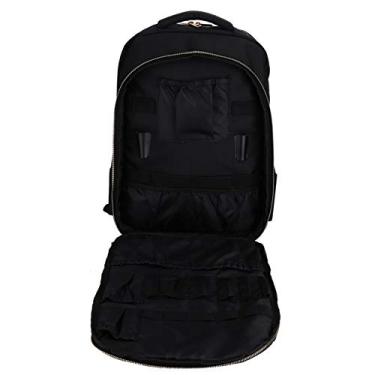 Imagem de Mochila de cabeleireiro, organizador de cosméticos Oxford preto profissional de grande capacidade, para uso em cabeleireiros